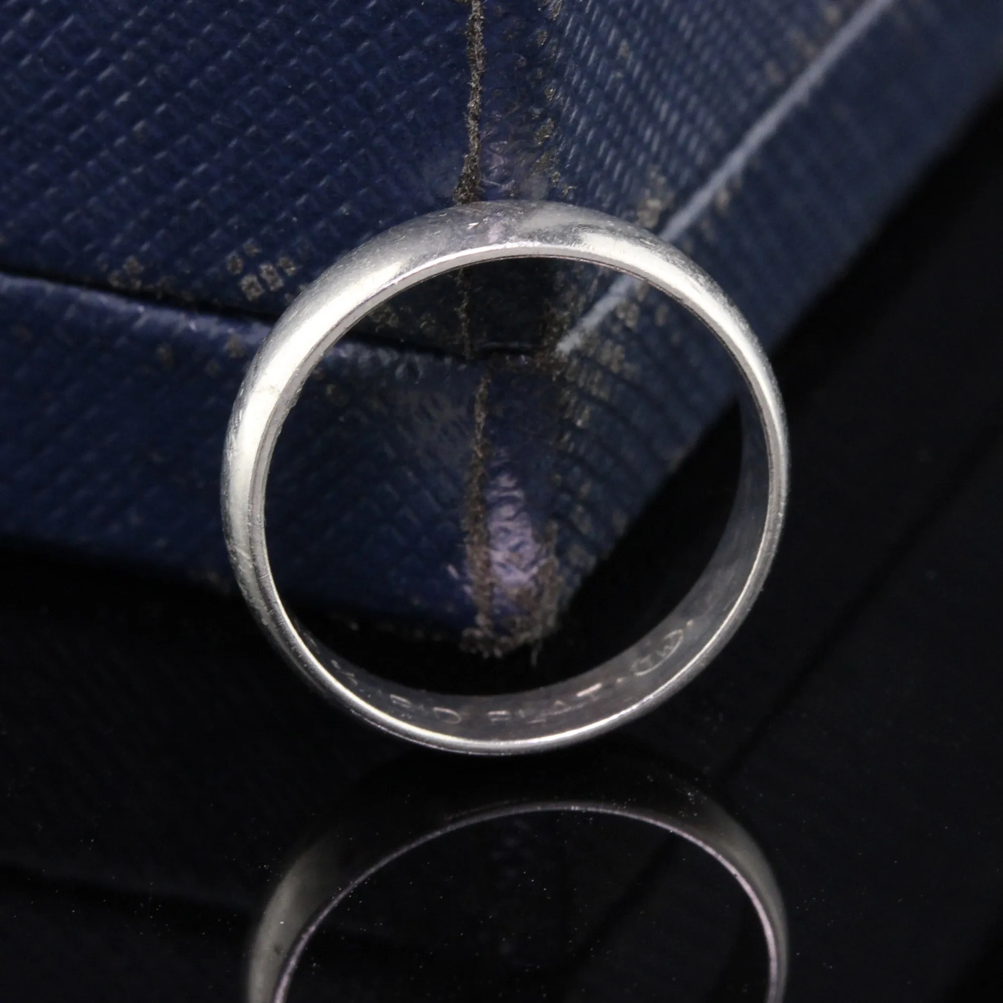 Vintage Estate Platinum Wedding Band - Size 5