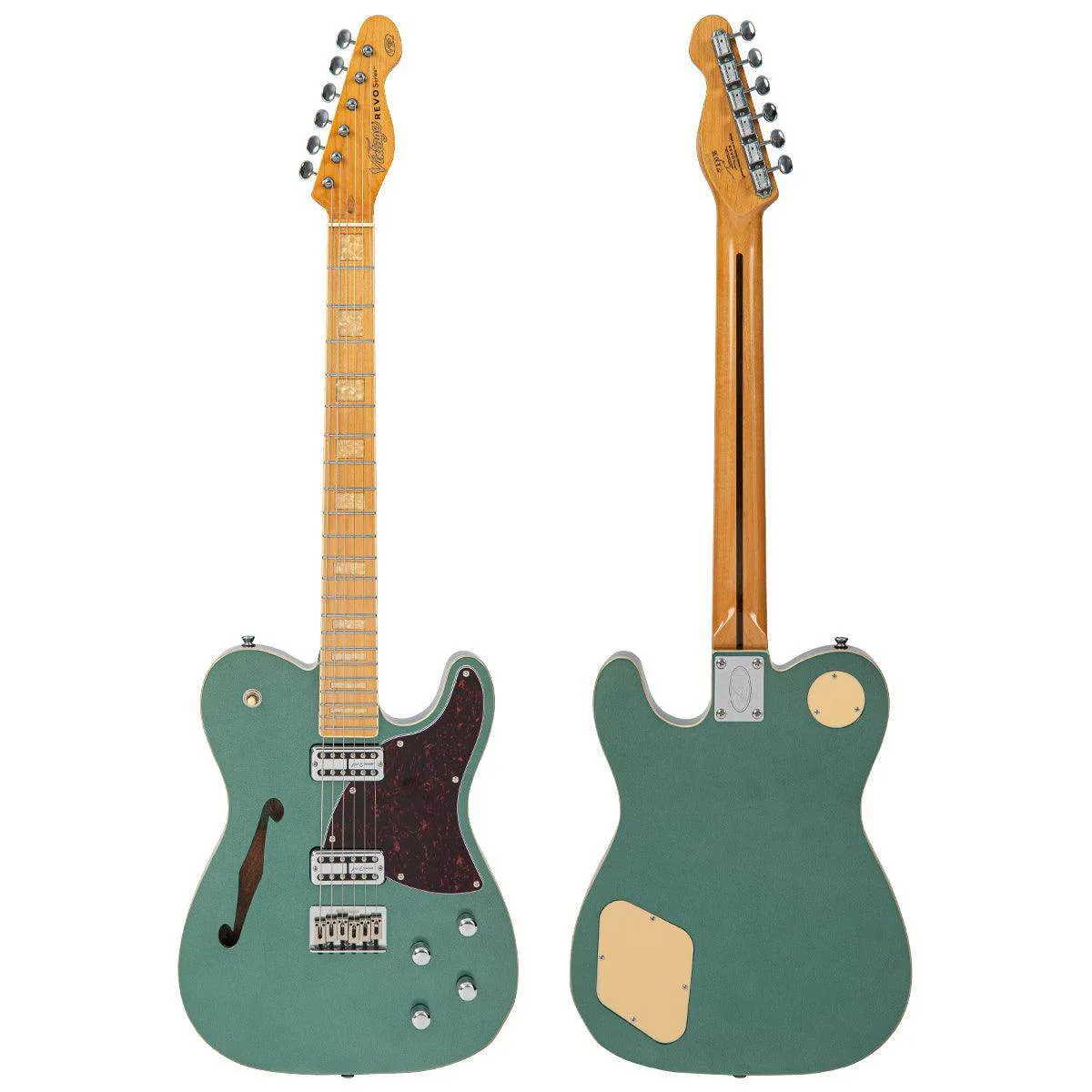 Vintage REVO Series 'Midline' Electric Guitar ~ Metallic Green