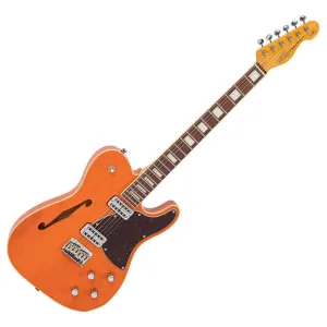 Vintage REVO Series 'Midline' Electric Guitar ~ Trans Orange
