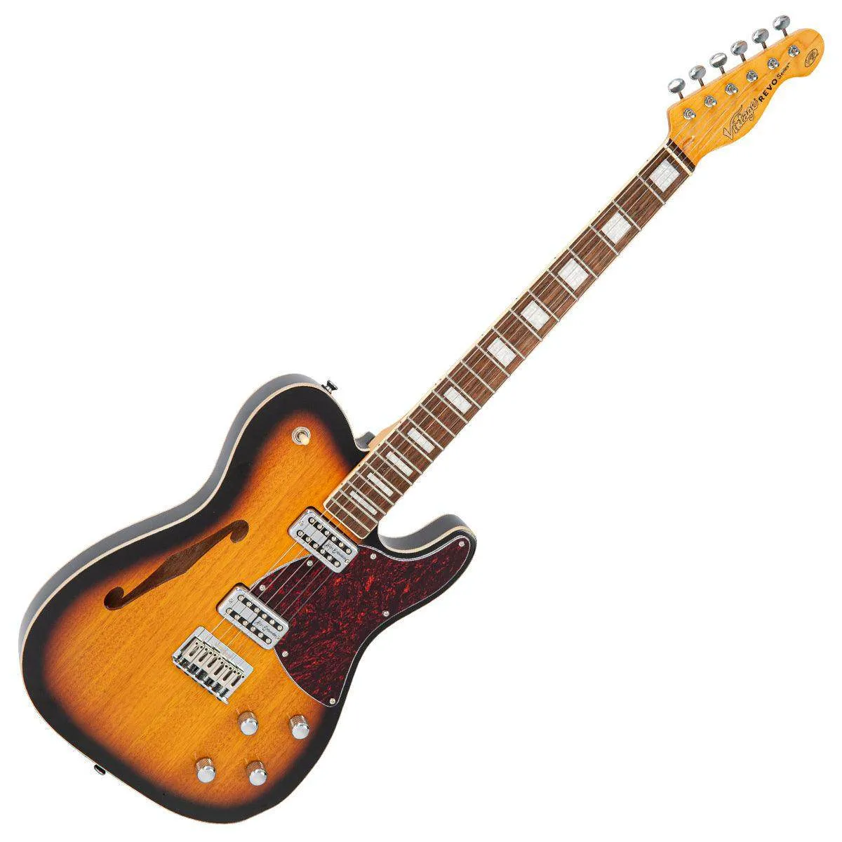 Vintage REVO Series 'Midline' Electric Guitar ~ Two-Tone Sunburst