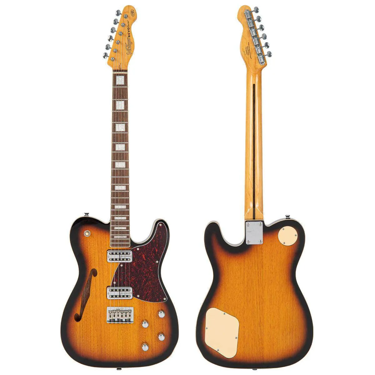 Vintage REVO Series 'Midline' Electric Guitar ~ Two-Tone Sunburst