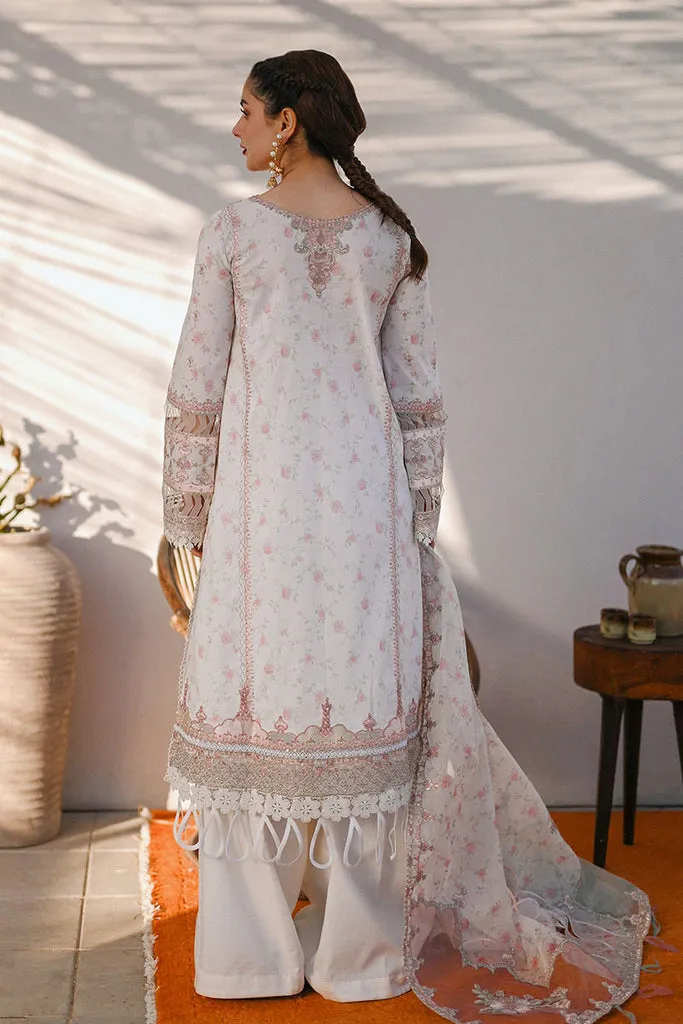 White Eid Dress in Kameez Trouser and Dupatta Style