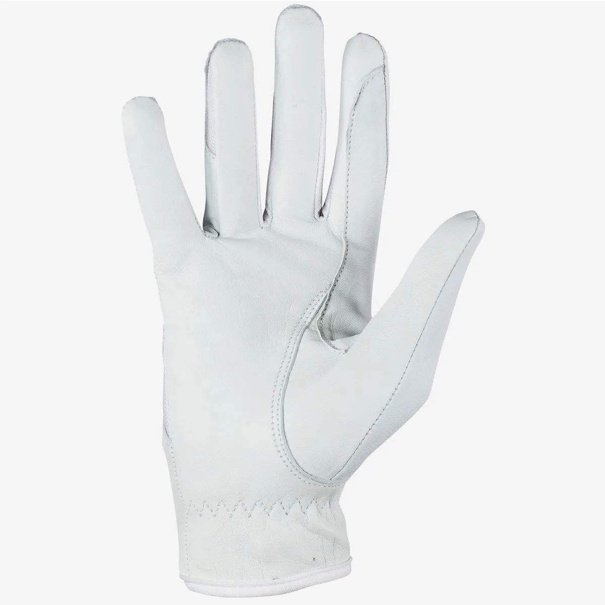 Women's Leather Mesh Gloves - White