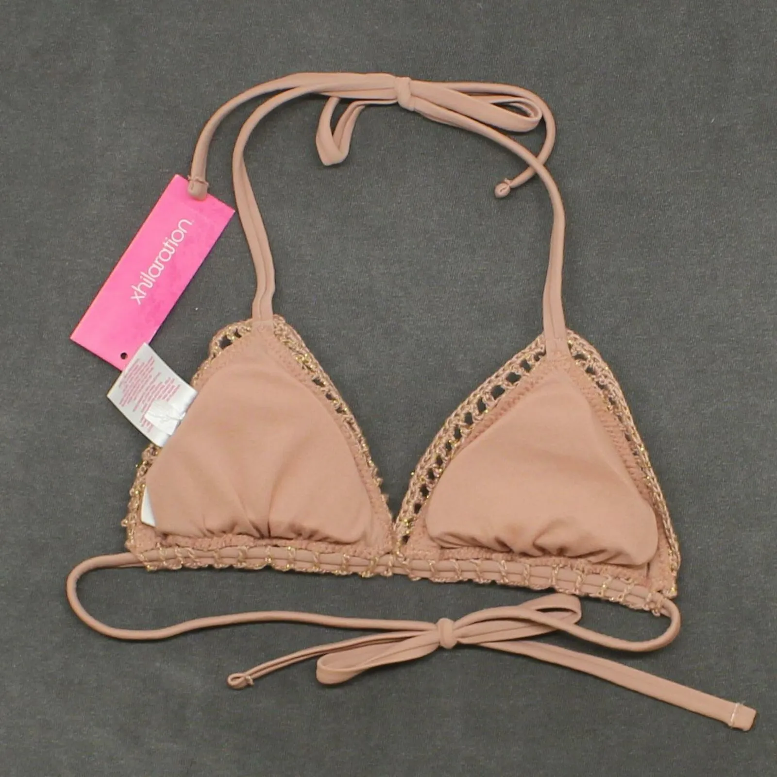 Xhilaration Women's Crochet Triangle Bikini Top