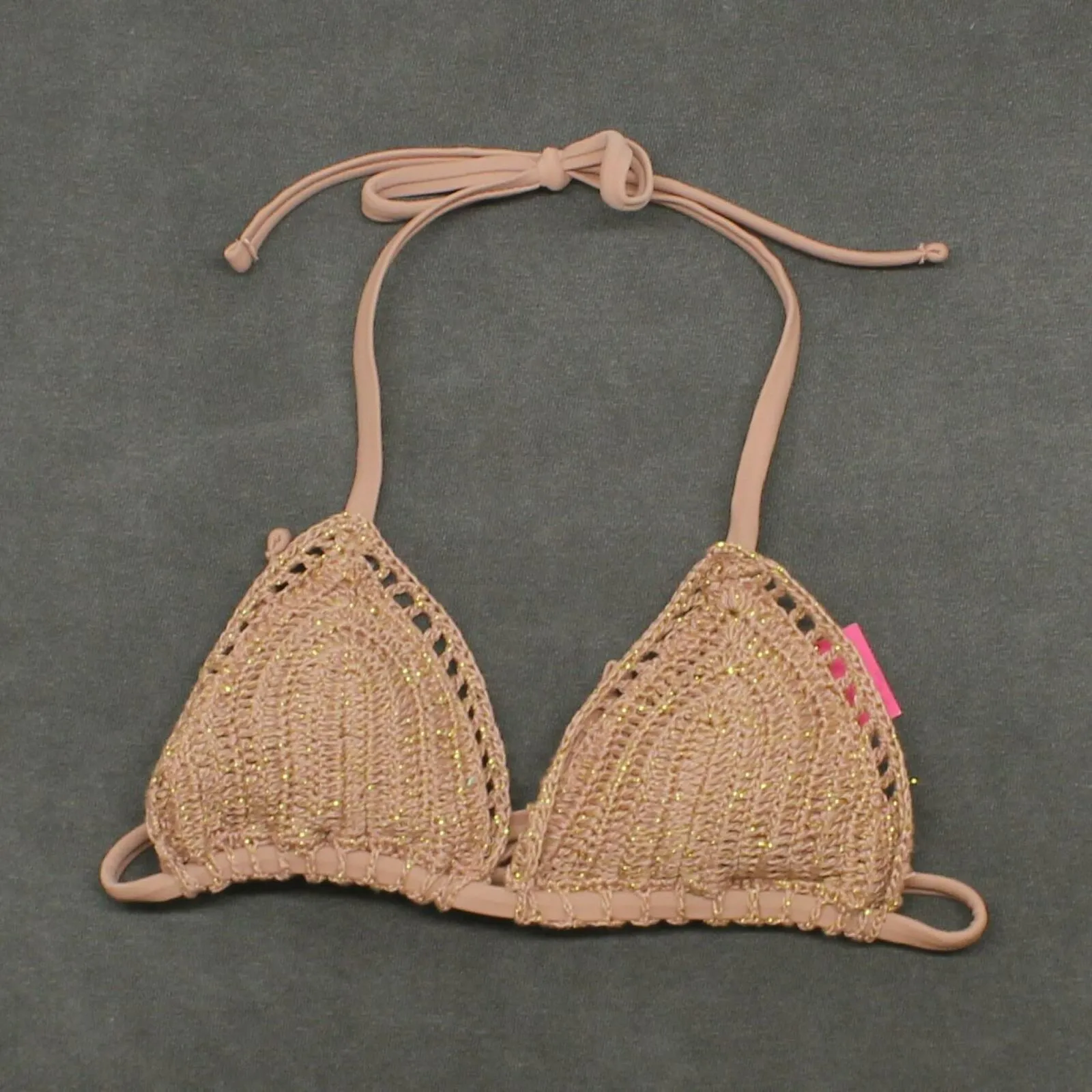 Xhilaration Women's Crochet Triangle Bikini Top