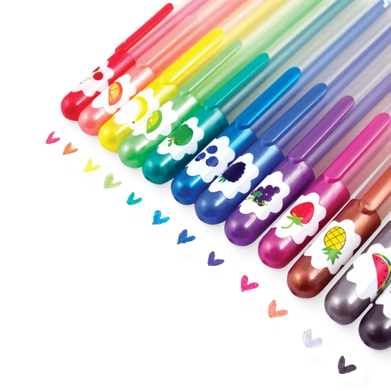 Yummy Yummy Scented Glitter Gel Pens - Set of 12