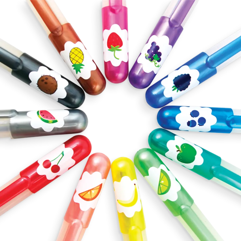 Yummy Yummy Scented Glitter Gel Pens - Set of 12