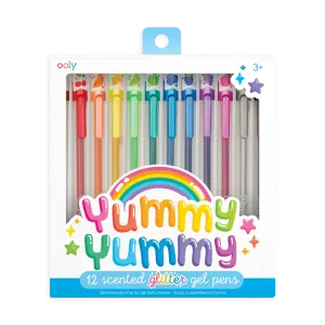 Yummy Yummy Scented Glitter Gel Pens - Set of 12