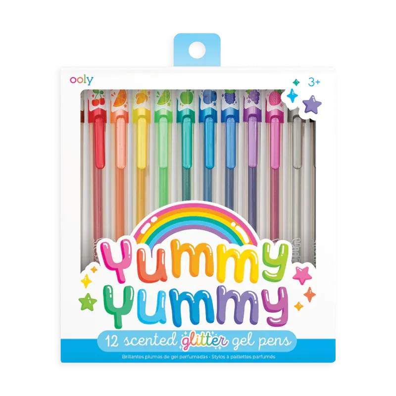 Yummy Yummy Scented Glitter Gel Pens - Set of 12