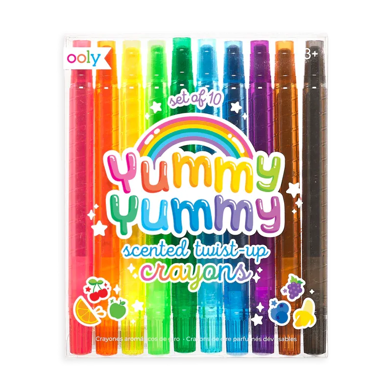 Yummy Yummy Scented Twist-Up Crayons - Set of 10